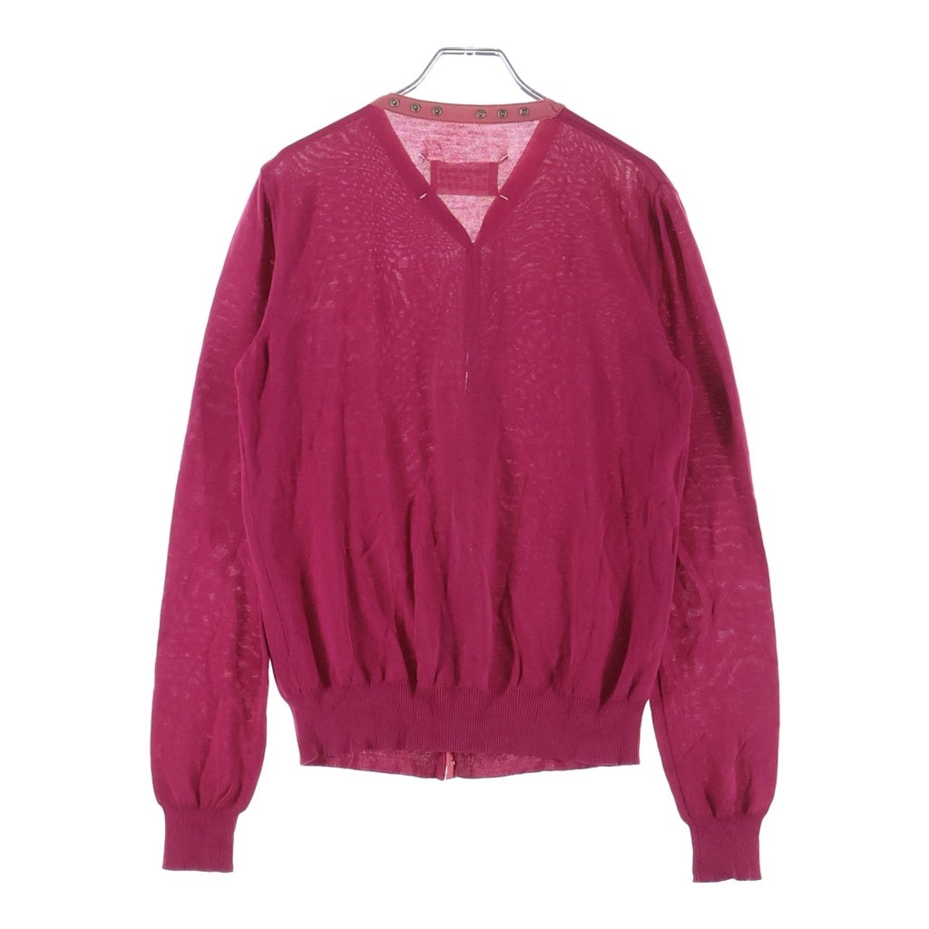 Maison Margiela(メゾンマルジェラ) COTTON SNAP BUTTON CARDIGAN コットン スナップ ボタン カーディガン ピンク レディース