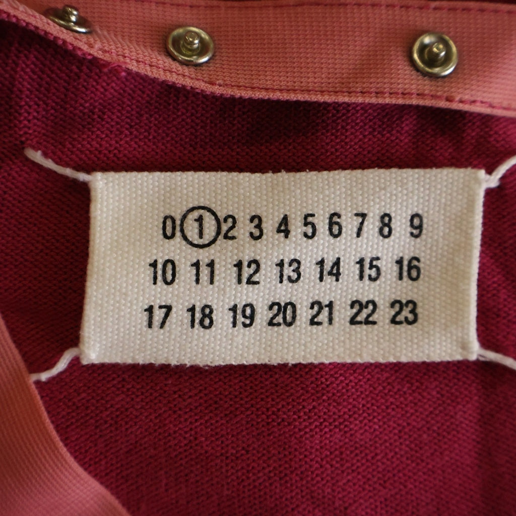Maison Margiela(メゾンマルジェラ) COTTON SNAP BUTTON CARDIGAN コットン スナップ ボタン カーディガン ピンク レディース