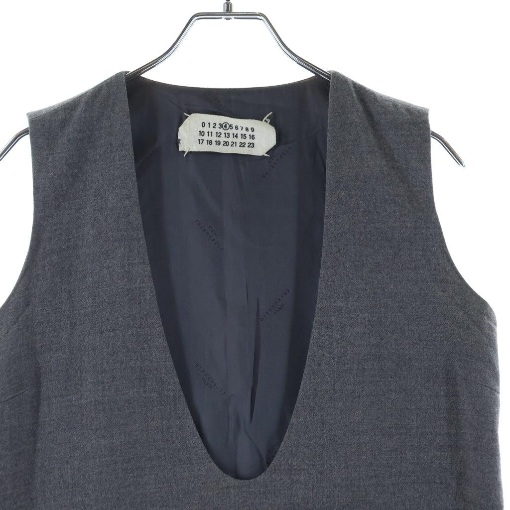 Maison Margiela(メゾンマルジェラ) SLEEVELESS WOOL V NECK DRESS ノースリーブ Vネック ドレス グレー レディース