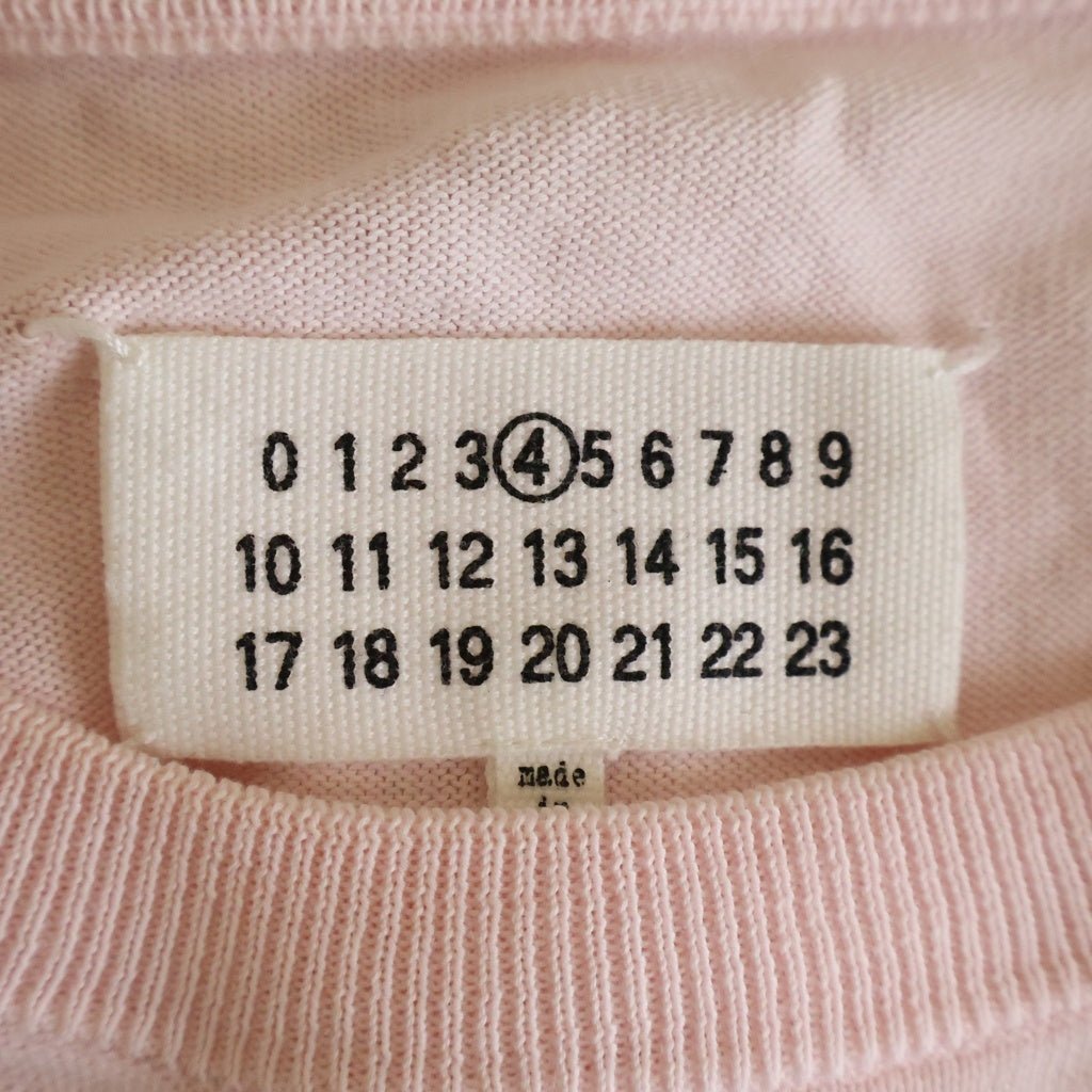 Maison Margiela(メゾンマルジェラ) 17SS ELBOW PATCH CREW NECK KNITWEAR エルボーパッチ クルーネック ニット ピンク S51HA0722 S15886 レディース
