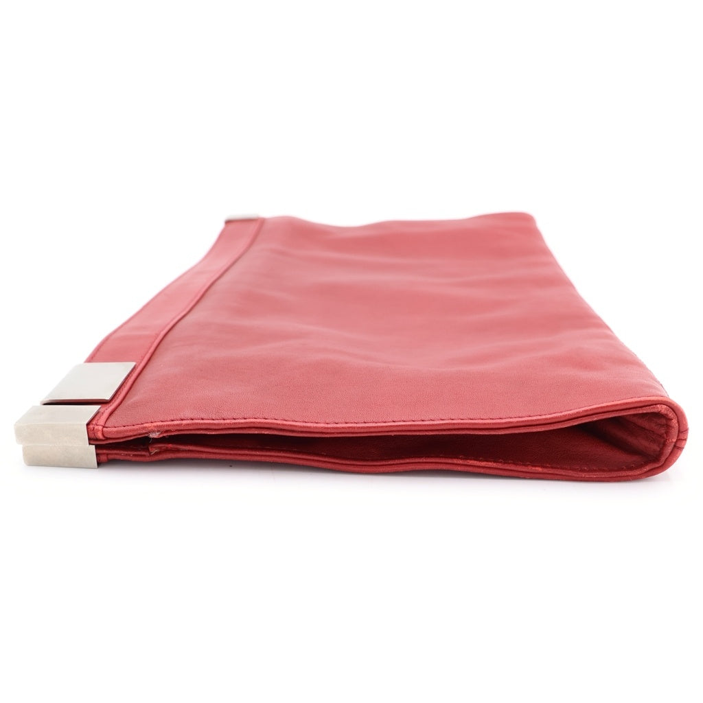 Maison Margiela(メゾンマルジェラ) 12AW CLUTCH BAG 11 スライドジップ クラッチバッグ 02CA/2012/12153-2012 02 S36WF0111 レッド レディース