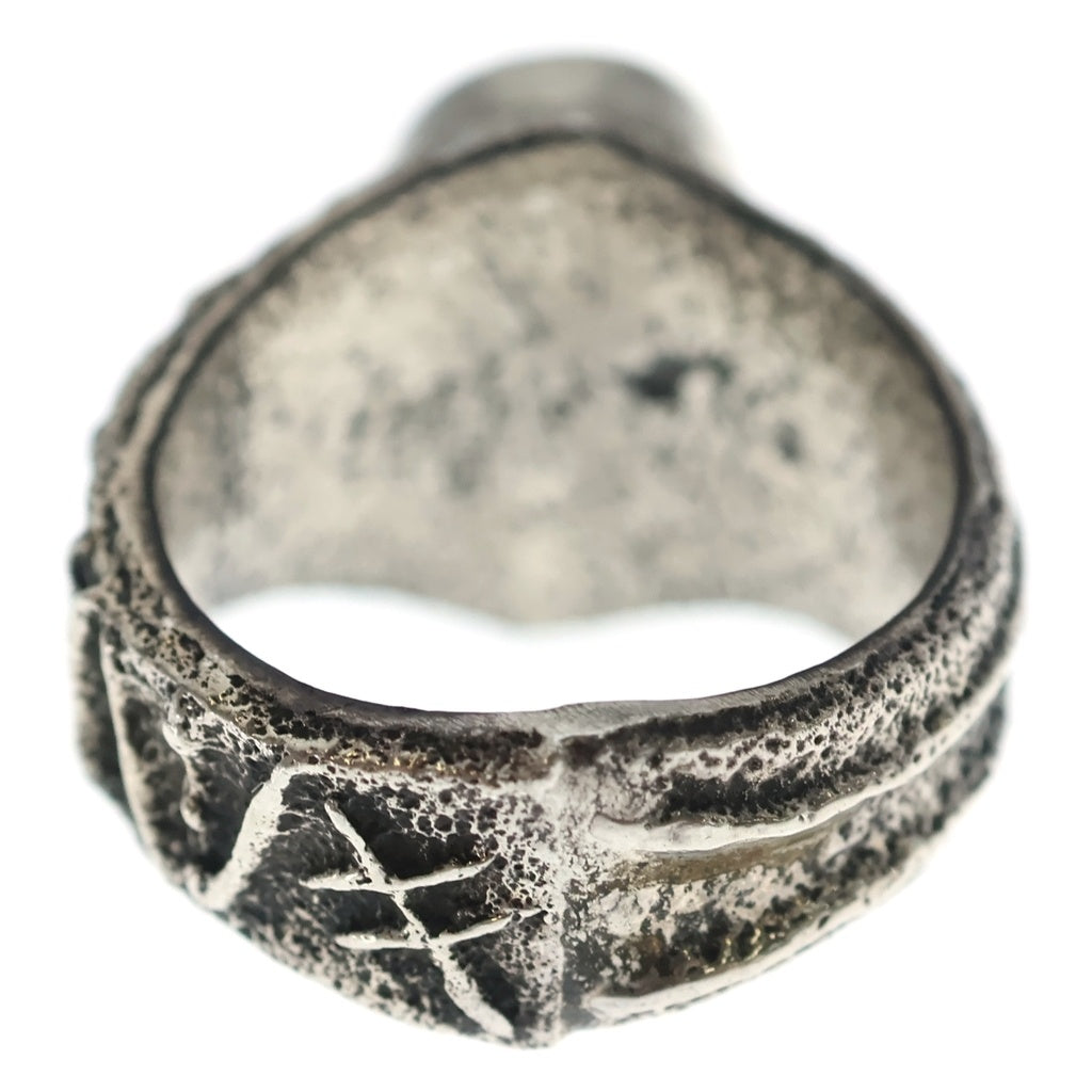 INDIAN JEWELRY(インディアンジュエリー) Navajo (ナバホ) Delford Yazzie Natural Morenci Turquoise Tufa Cast Ring デルフォード ヤジー ターコイズ リング シルバー