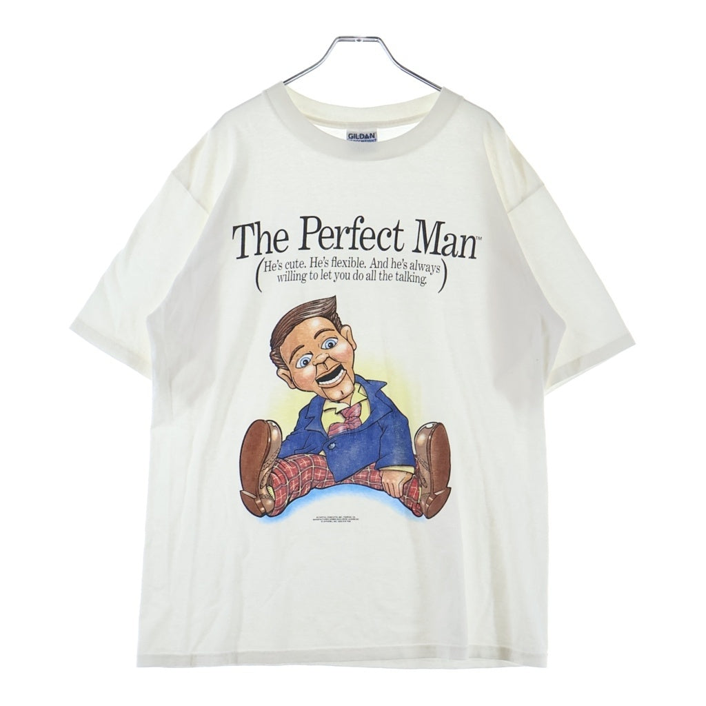 VINTAGE(ヴィンテージ) 90S THE PERFECT MAN TEE パーフェクトマン片面プリント半袖カットソーTシャツ ホワイト