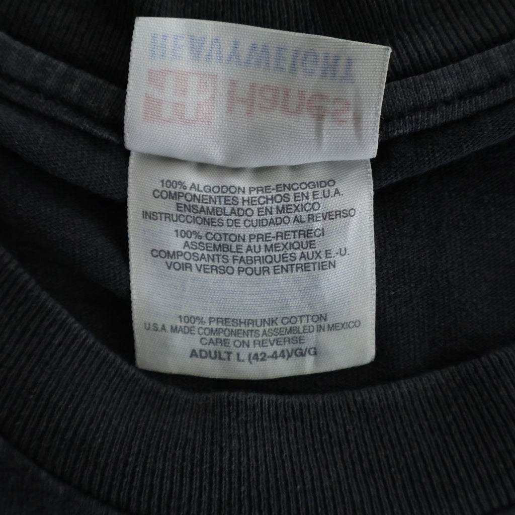 VINTAGE(ヴィンテージ) 00S SOUTH DAKOTA STURGIS 2001 スカル 見ざる 言わざる 聞かざる 両面プリント半袖カットソーTシャツ ブラック
