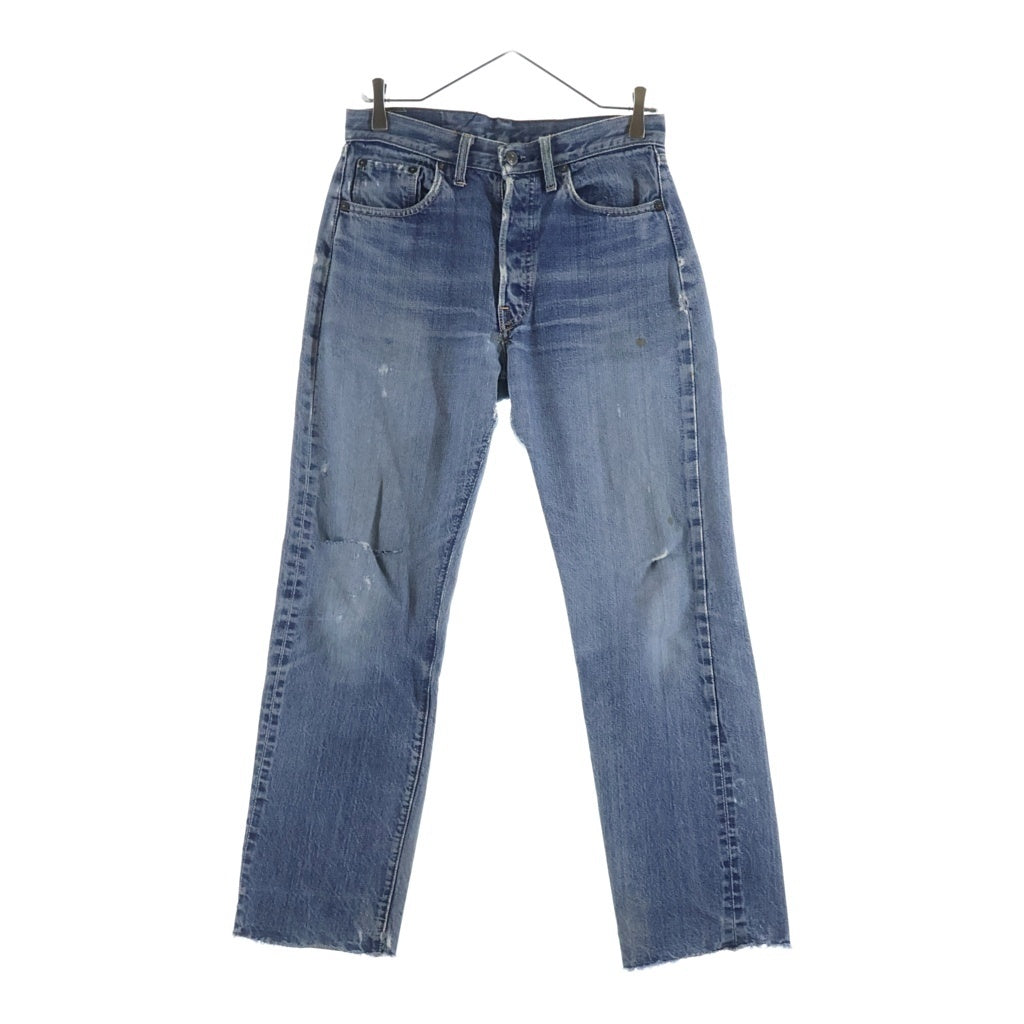 Levi's(リーバイス) 70S BIG E 後期 フライボタン裏刻印E 足長R 並行ステッチ レインボーステッチ デニムパンツ インディゴ