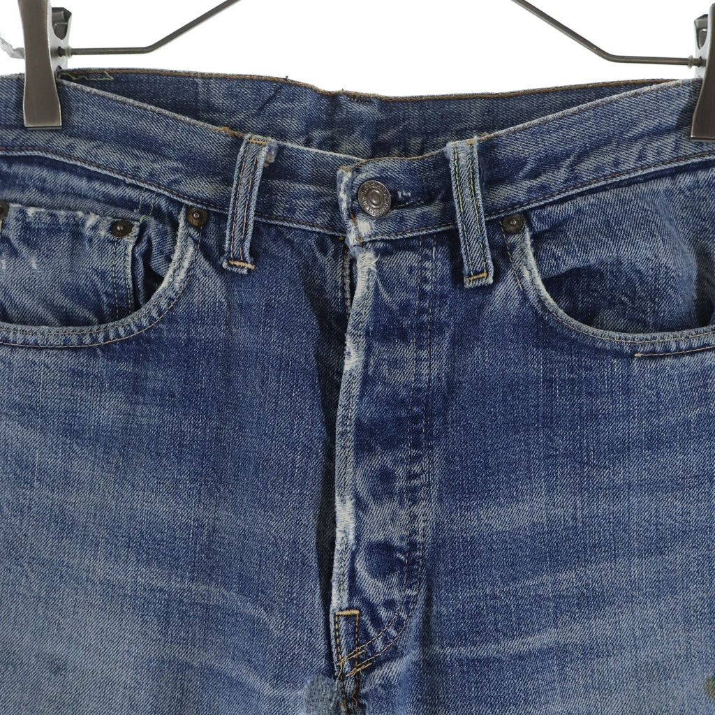 Levi's(リーバイス) 70S BIG E 後期 フライボタン裏刻印E 足長R 並行ステッチ レインボーステッチ デニムパンツ インディゴ