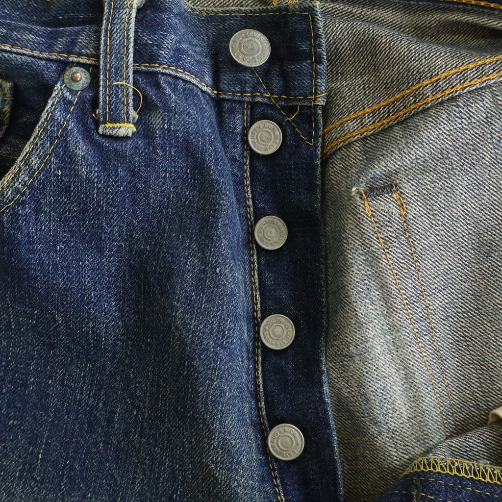 Levi's(リーバイス) 60S 501 BIG E 前期 ボタン裏無刻印 タイプ物 ズレカン センターセット 両面タブ 通常R 赤耳 デニムパンツ インディゴ