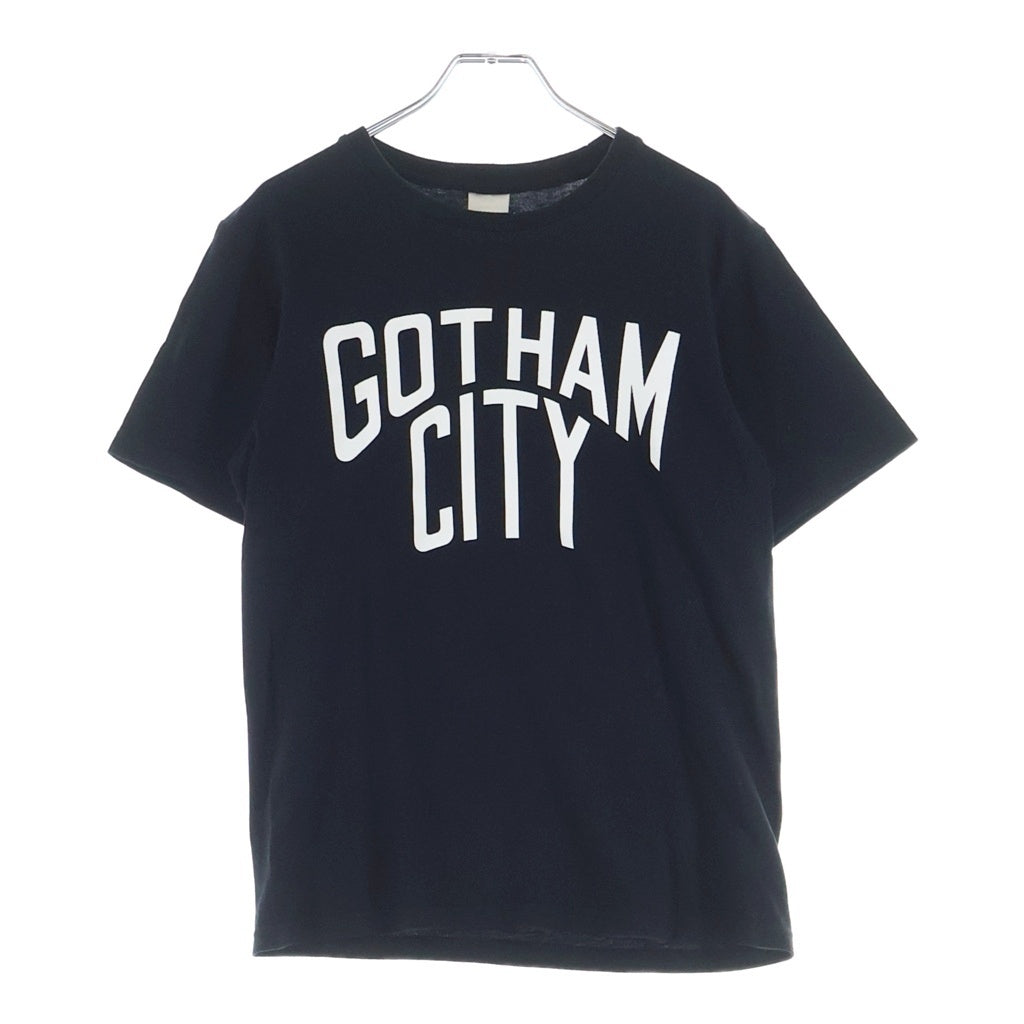 NUMBER (N)INE(ナンバーナイン) 02SS モダンエイジ期 GOTHAM CITY TEE ゴッサム 片面プリント半袖カットソーTシャツ ブラック
