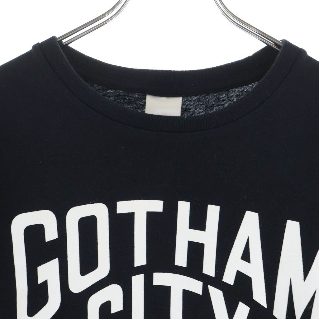 NUMBER (N)INE(ナンバーナイン) 02SS モダンエイジ期 GOTHAM CITY TEE ゴッサム 片面プリント半袖カットソーTシャツ ブラック
