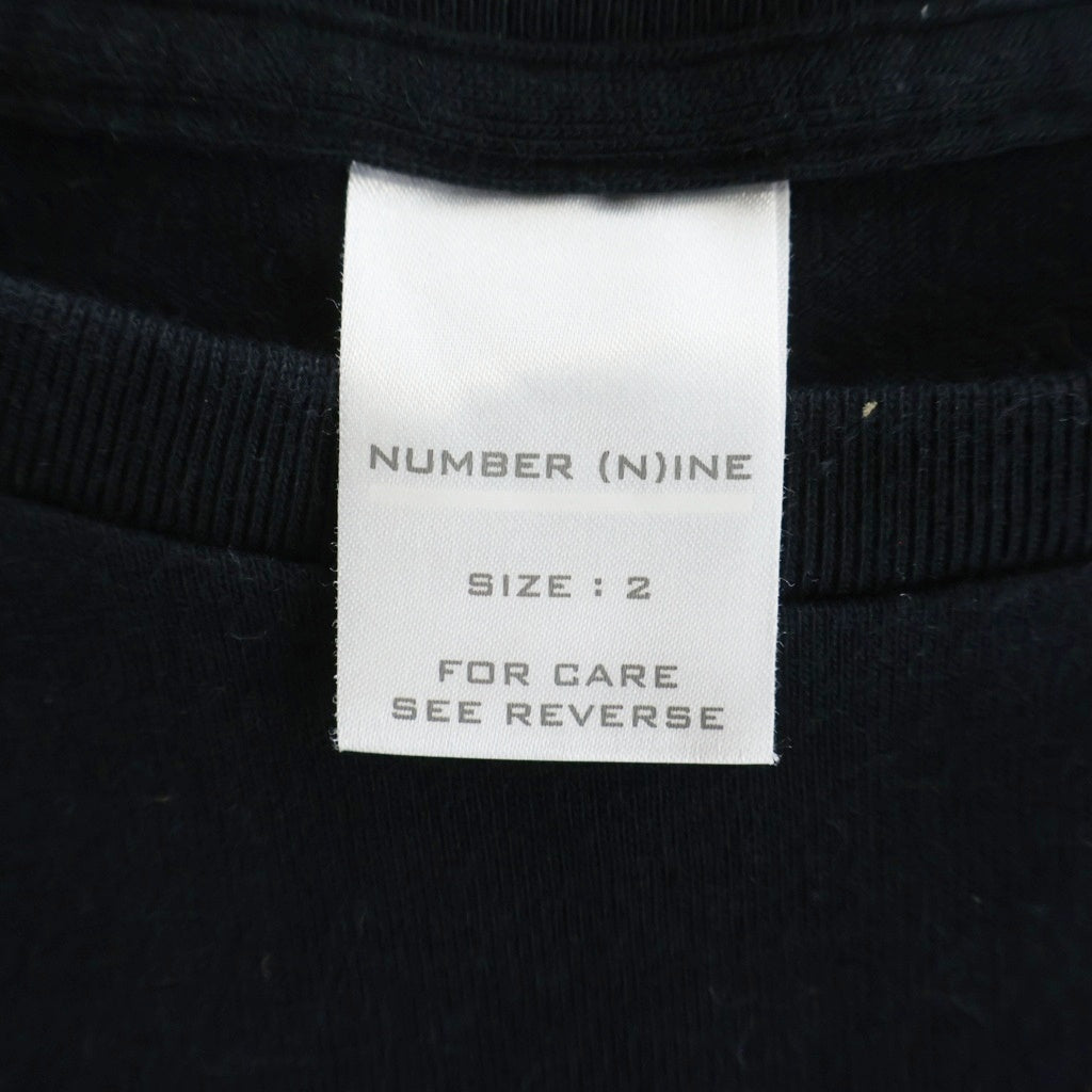 NUMBER (N)INE(ナンバーナイン) 02SS モダンエイジ期 GOTHAM CITY TEE ゴッサム 片面プリント半袖カットソーTシャツ ブラック