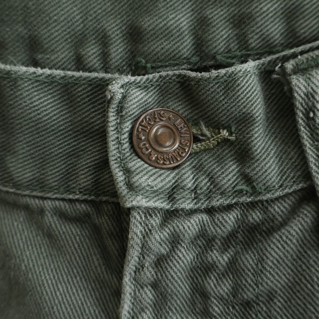 Levi's(リーバイス) 60S VINTAGE 800K BIG E GRIPPER ZIPPER ボタン裏B ヴィンテージ 白タブ ジップフライ コットン パンツ カツラギ カーキ