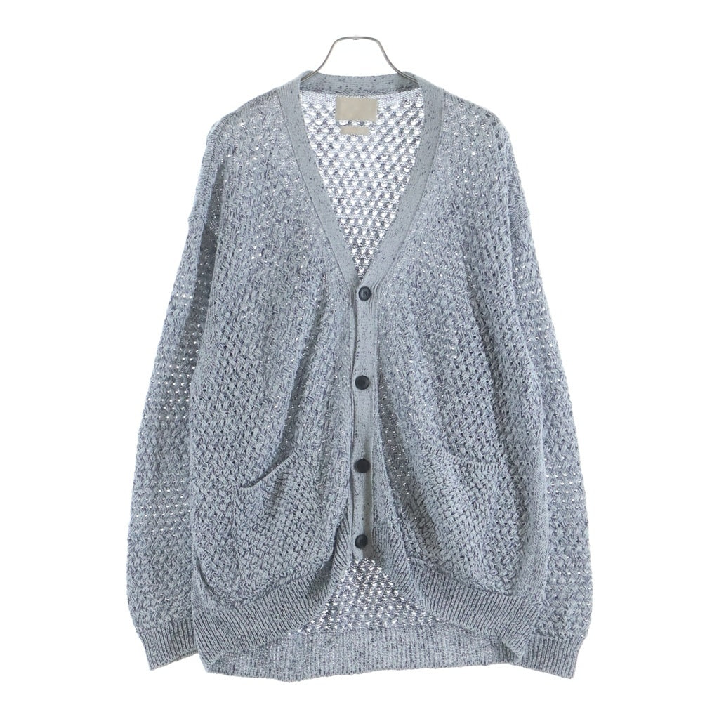 YOKE ヨーク 23SS MESH CARDIGAN メッシュ カーディガン ブルー/ホワイト YK23SS049 6S YOKE(ヨーク) 23SS MESH CARDIGAN メッシュ カーディガン ブルー
