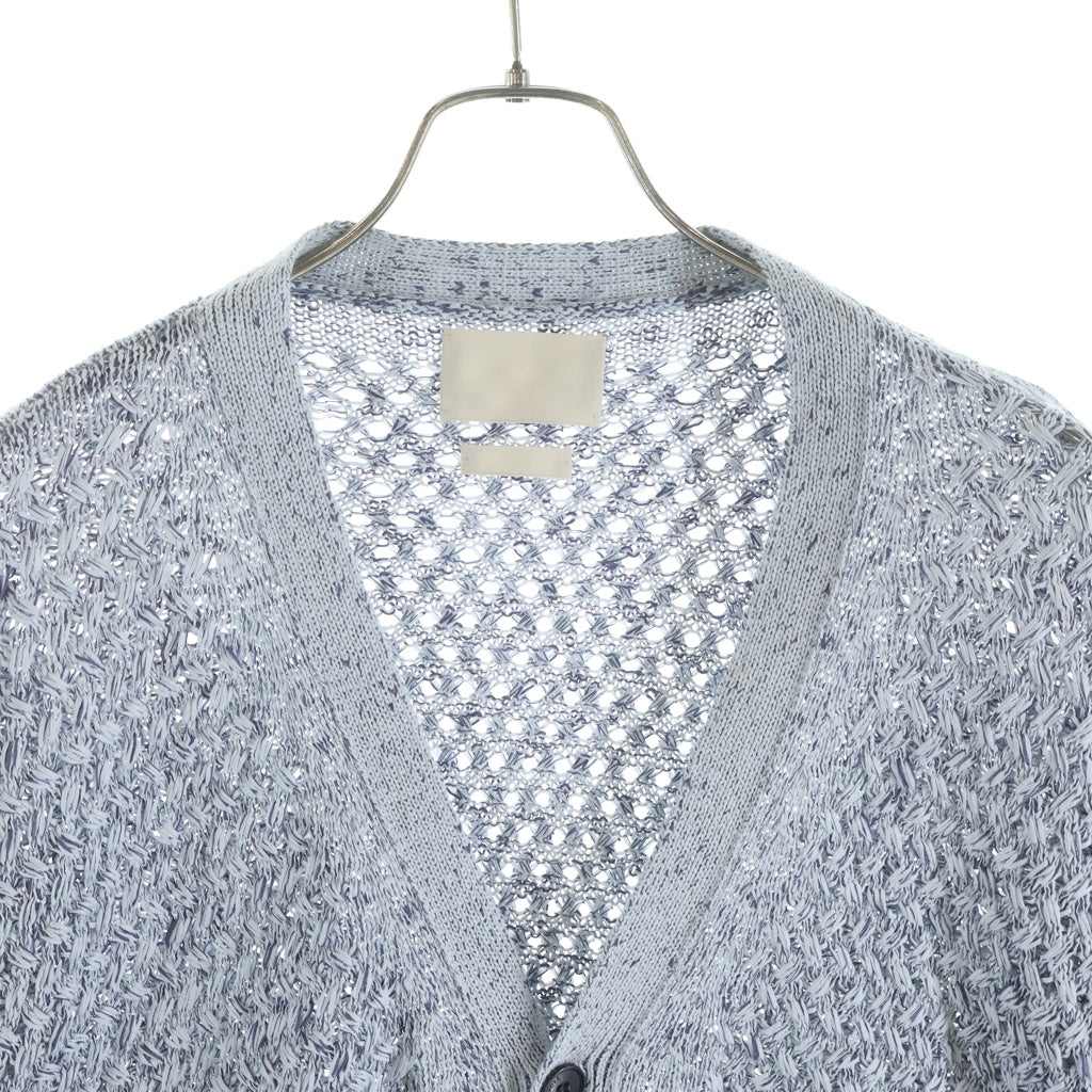 YOKE ヨーク 23SS MESH CARDIGAN メッシュ カーディガン ブルー/ホワイト YK23SS049 6S YOKE(ヨーク) 23SS MESH CARDIGAN メッシュ カーディガン ブルー