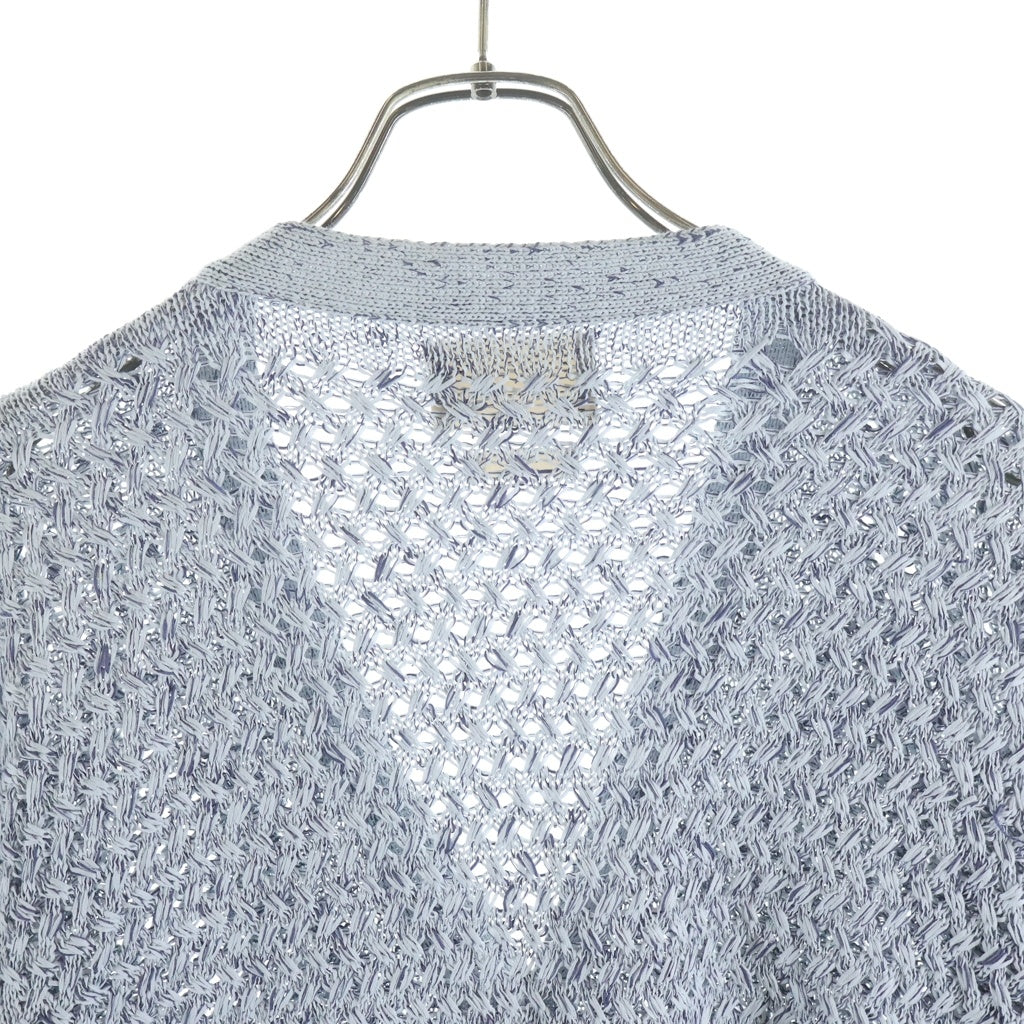 YOKE(ヨーク) 23SS MESH CARDIGAN メッシュ カーディガン ブルー