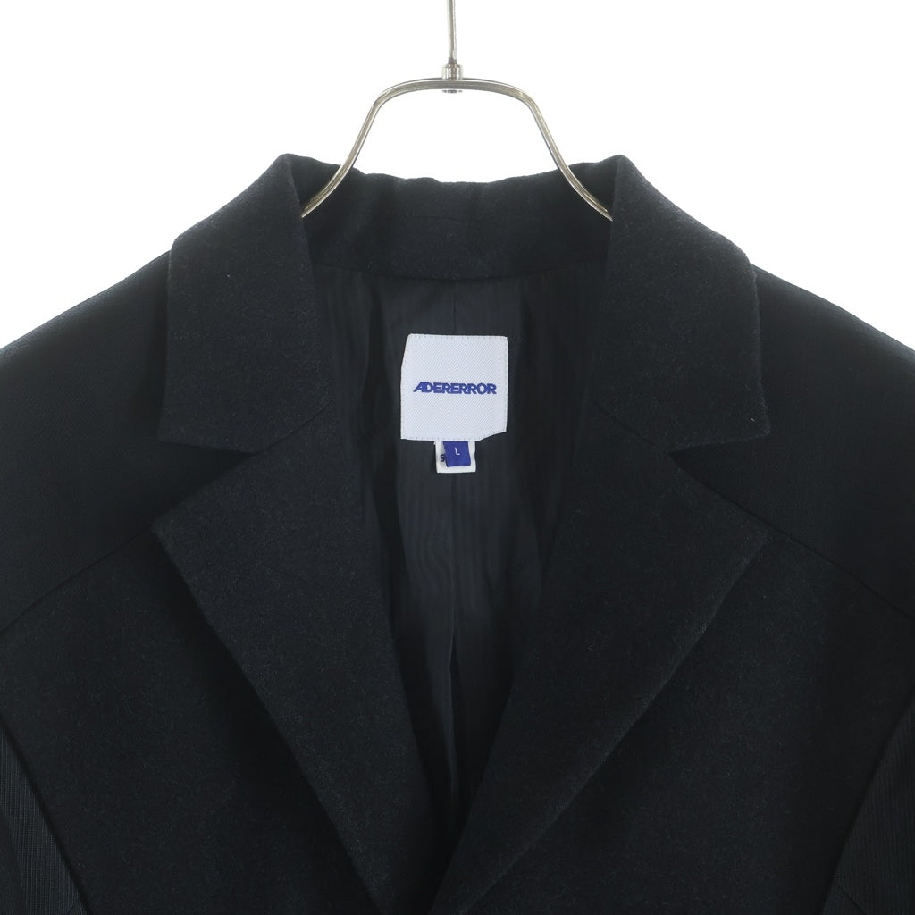 ADER ERROR(アーダーエラー) Tressy Blazer Product 1 Noir 切り替え ウール テーラードジャケット ブラック BO01FWBZ0203BK