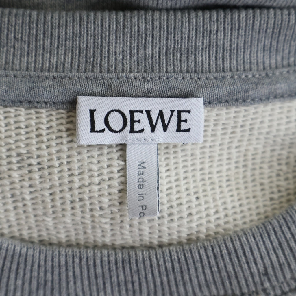 LOEWE(ロエベ) 21AW ANAGRAM SWEAT アナグラム刺繍 スウェット トレーナー グレー 1722579 HS26Y24J07