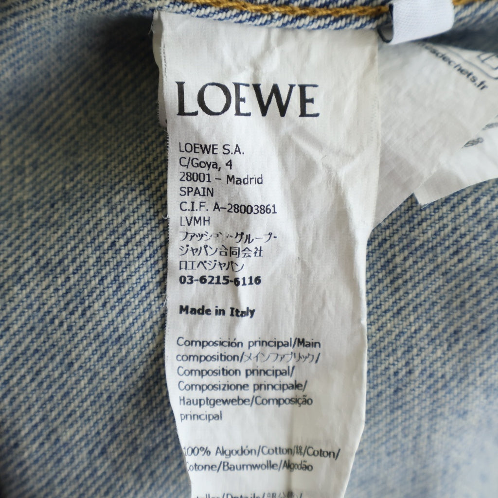 LOEWE(ロエベ) 25AW ANAGRAM DENIM JACKET アナグラム Gジャン デニムジャケット インディゴ 1727170 H526Y50W25