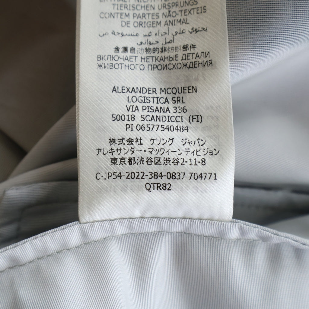Alexander McQueen(アレキサンダーマックイーン) STORM SKY PRINT HOODED JACKET イタリア製 ダブルジップ 雲 スカイ プリント ナイロン フード ジャケット ブラック