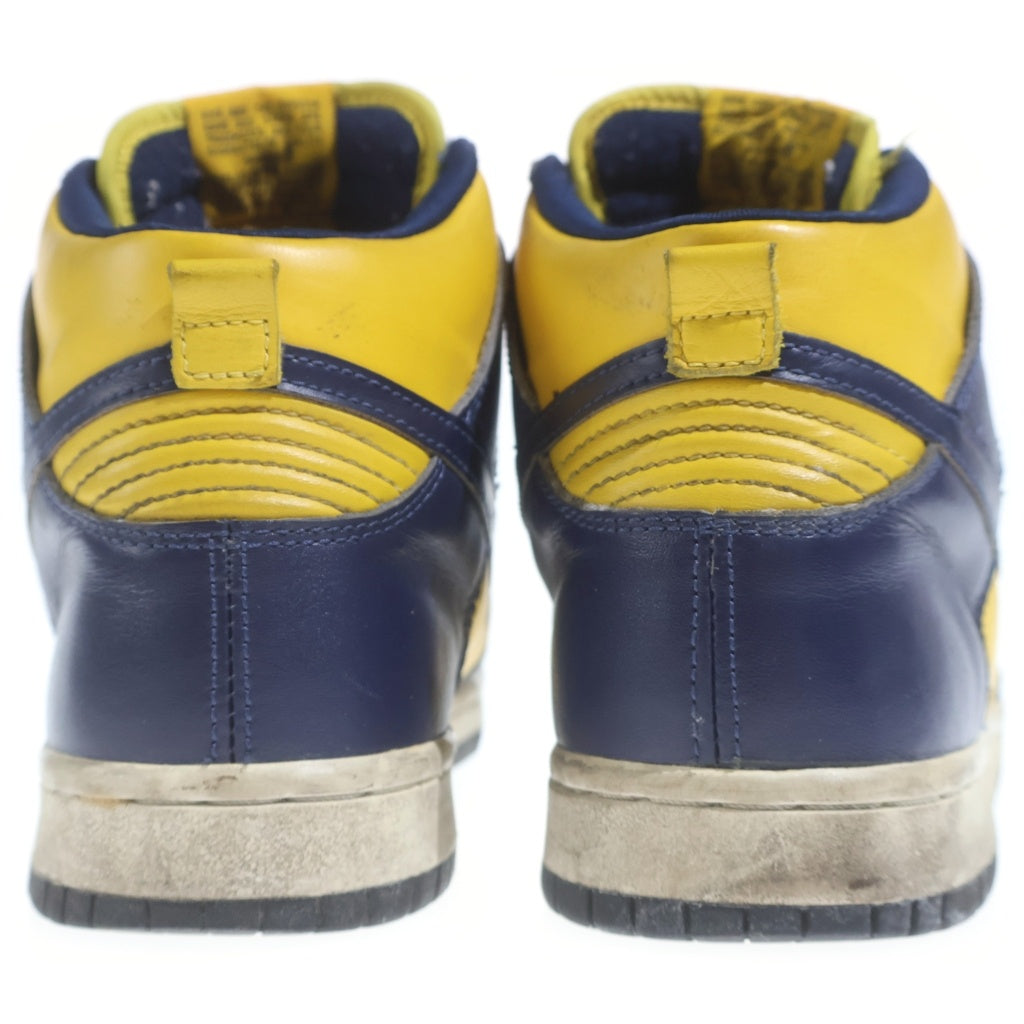 NIKE(ナイキ) 【観賞用】 HJ DUNK HIGH LE MICHIGAN ダンク ハイ ミシガン ハイカットスニーカー ネイビー/イエロー US8cm/26cm 981012