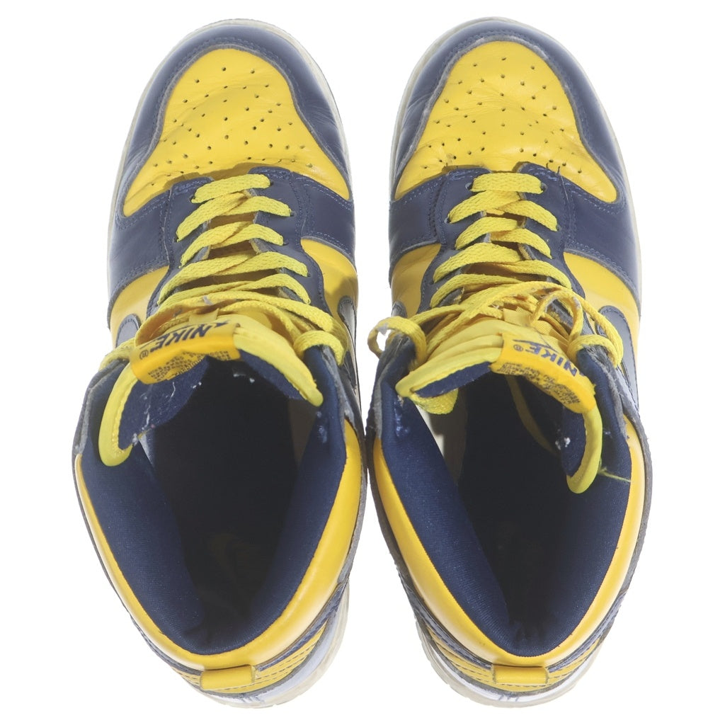 NIKE(ナイキ) 【観賞用】 HJ DUNK HIGH LE MICHIGAN ダンク ハイ ミシガン ハイカットスニーカー ネイビー/イエロー US8cm/26cm 981012