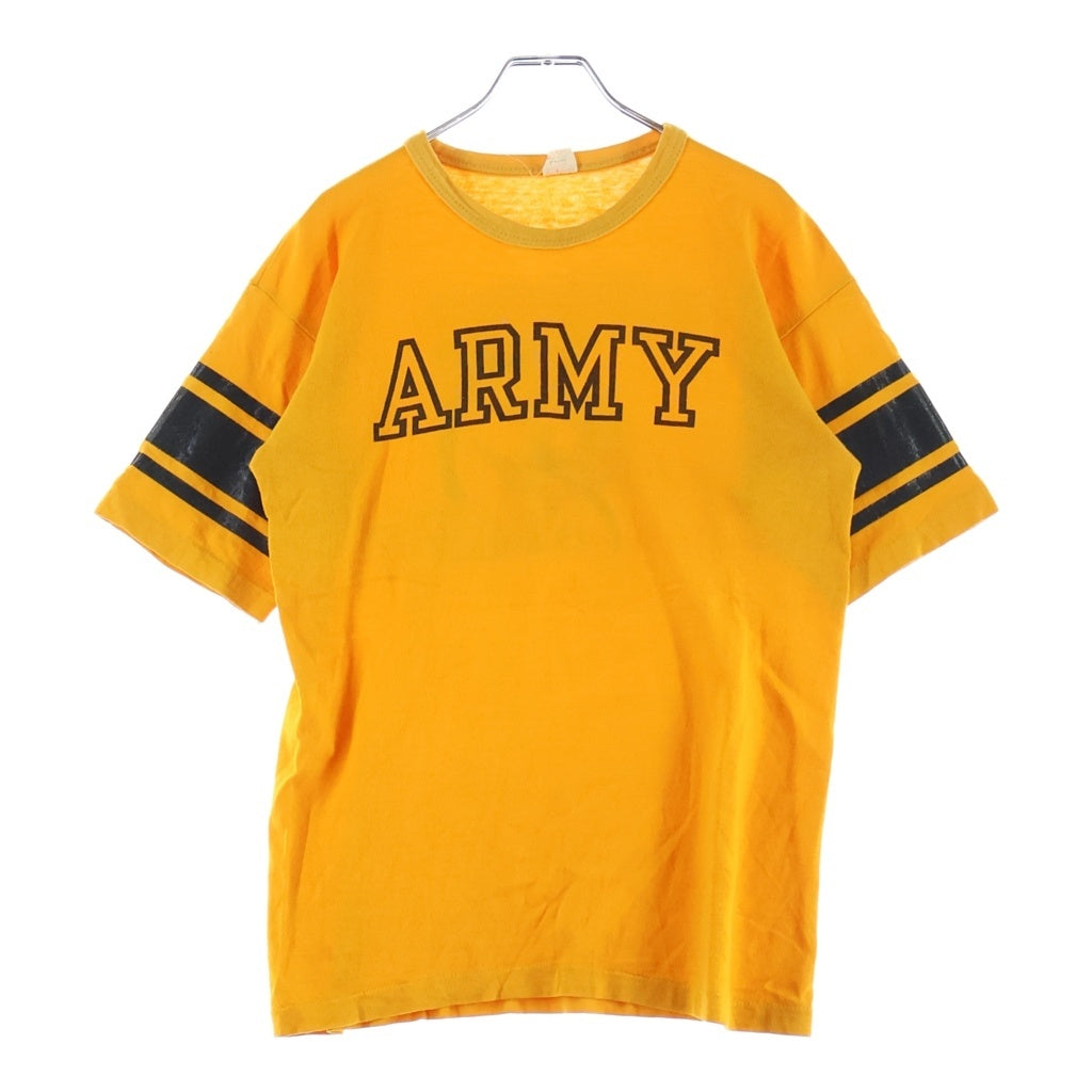 CHAMPION(チャンピオン) 60S RUNTAG FOOTBALL SHIRT ARMY BEAT NAVY C中ランタグ 染み込み 両面プリント フットボールシャツ イエロー/ブラック