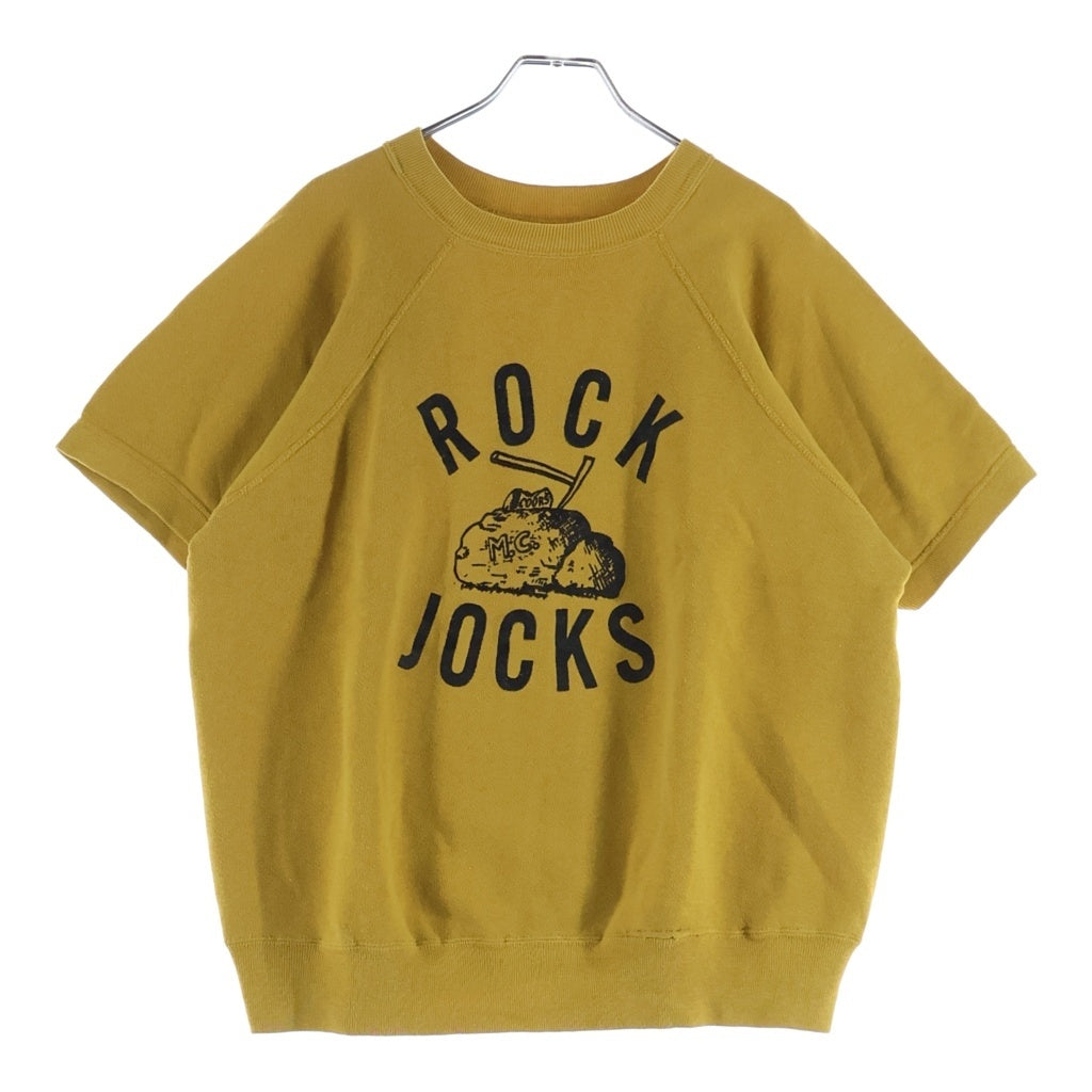 VINTAGE(ヴィンテージ) 60-70S ROCK JOCKS S/S SWEAT ラバープリント ラグラン 半袖スウェット マスタードイエロー