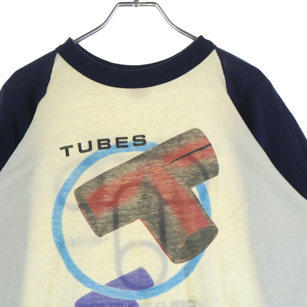 VINTAGE(ヴィンテージ) 80S THE TUBES WORLD TOUR L/S TEE チューブズ ワールドツアー ラグラン 七分袖カットソーTシャツ ホワイト