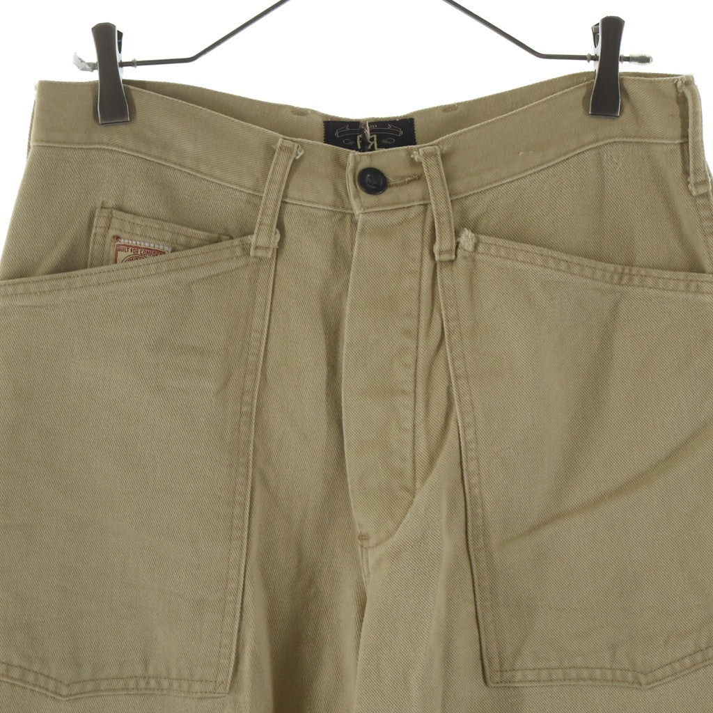 RRL(ダブルアールエル) 90S 三ツ星タグ BUCKLE BACK BAKER PANTS USA製 バックルバック ベイカー ワイド パンツ ベージュ