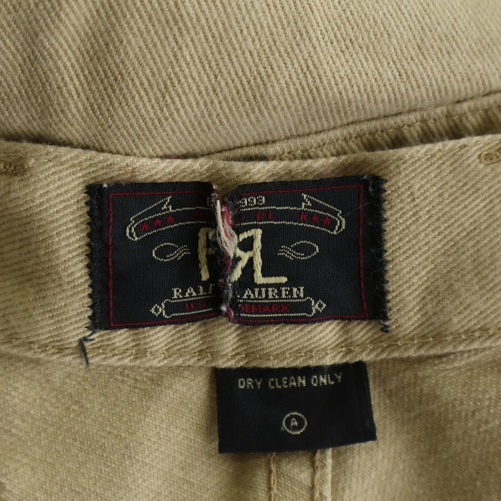 RRL(ダブルアールエル) 90S 三ツ星タグ BUCKLE BACK BAKER PANTS USA製 バックルバック ベイカー ワイド パンツ ベージュ