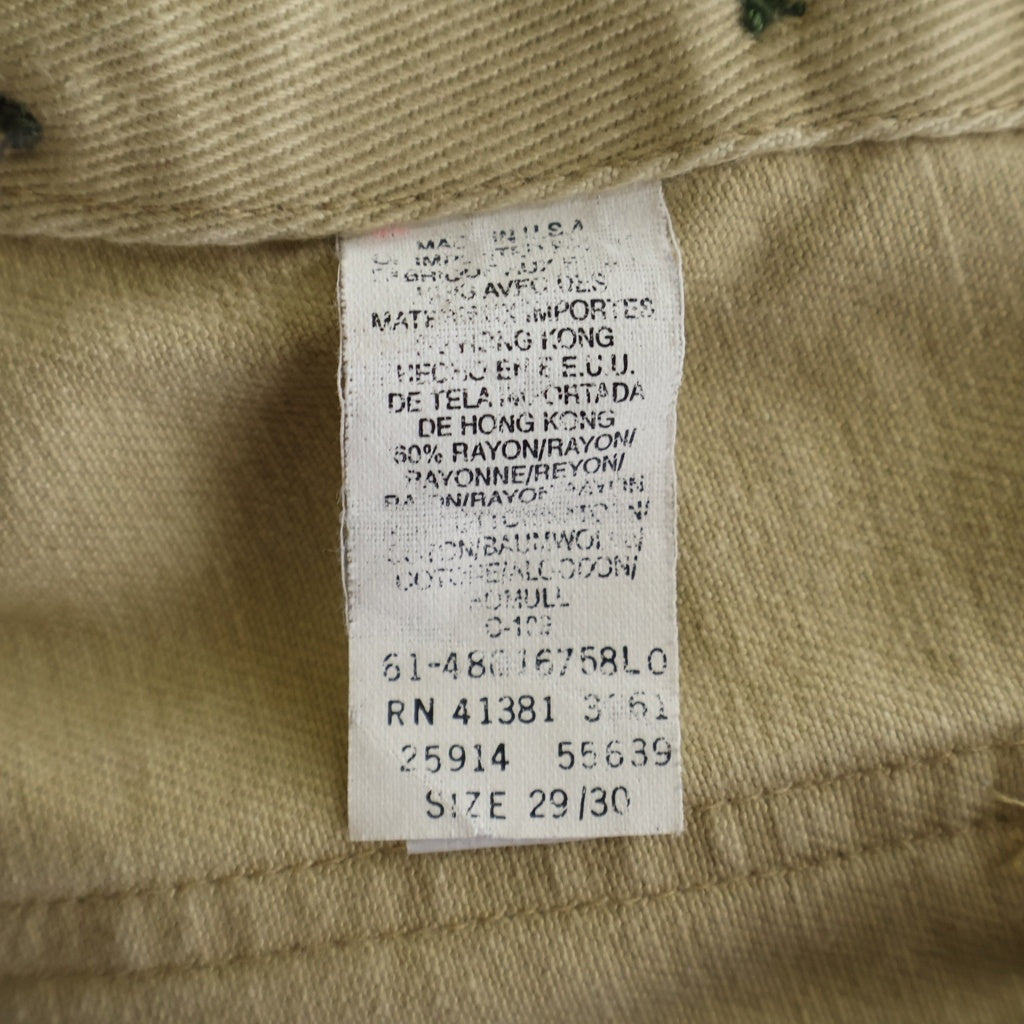 RRL(ダブルアールエル) 90S 三ツ星タグ BUCKLE BACK BAKER PANTS USA製 バックルバック ベイカー ワイド パンツ ベージュ