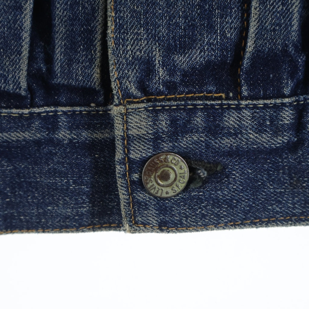 Levi's(リーバイス) 50-60S 507XX 2nd BIG E 両面タブ ボタン裏爪刻印 ハギ付き 紙パッチ デニムトラッカージャケット インディゴ