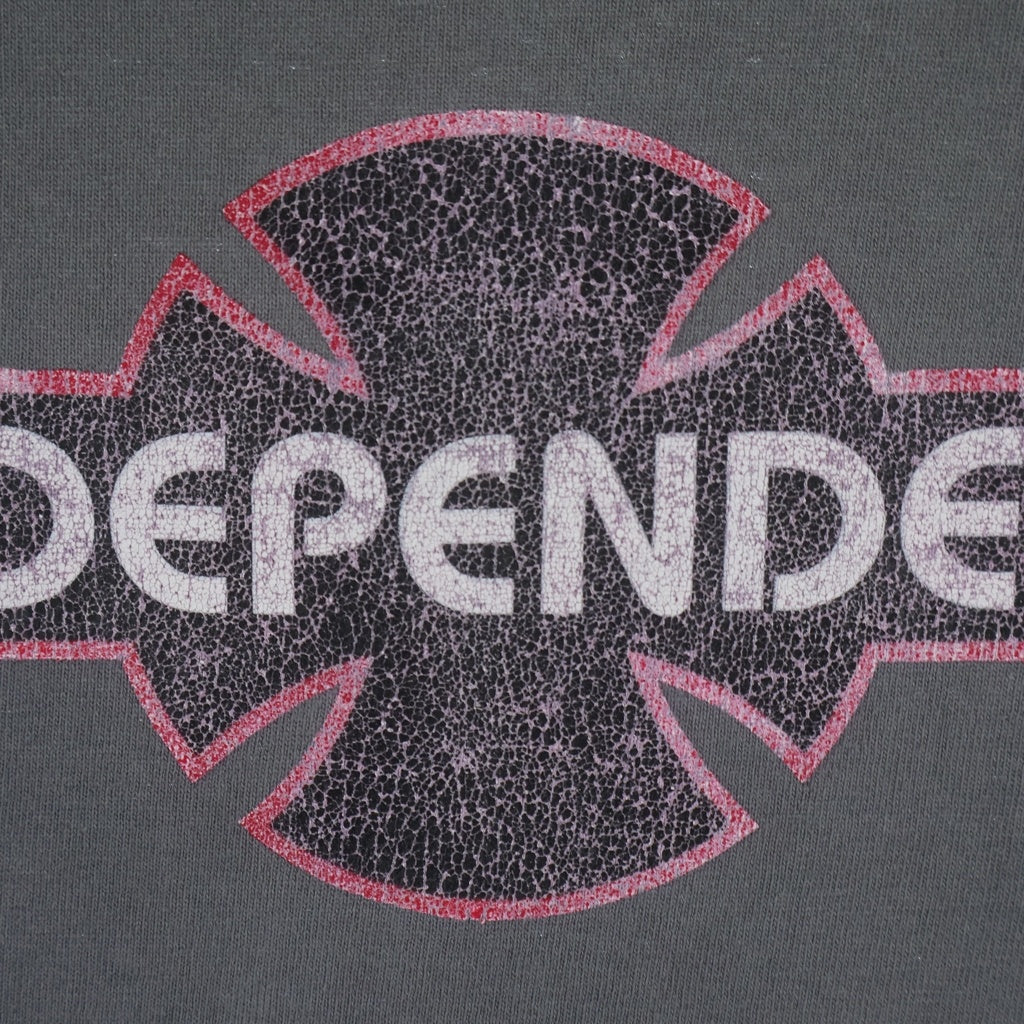 VINTAGE(ヴィンテージ) 90-00S INDEPENDENT (インディペンデント) NHSタグ スケート フロントプリント 半袖Tシャツ カットソー グレー