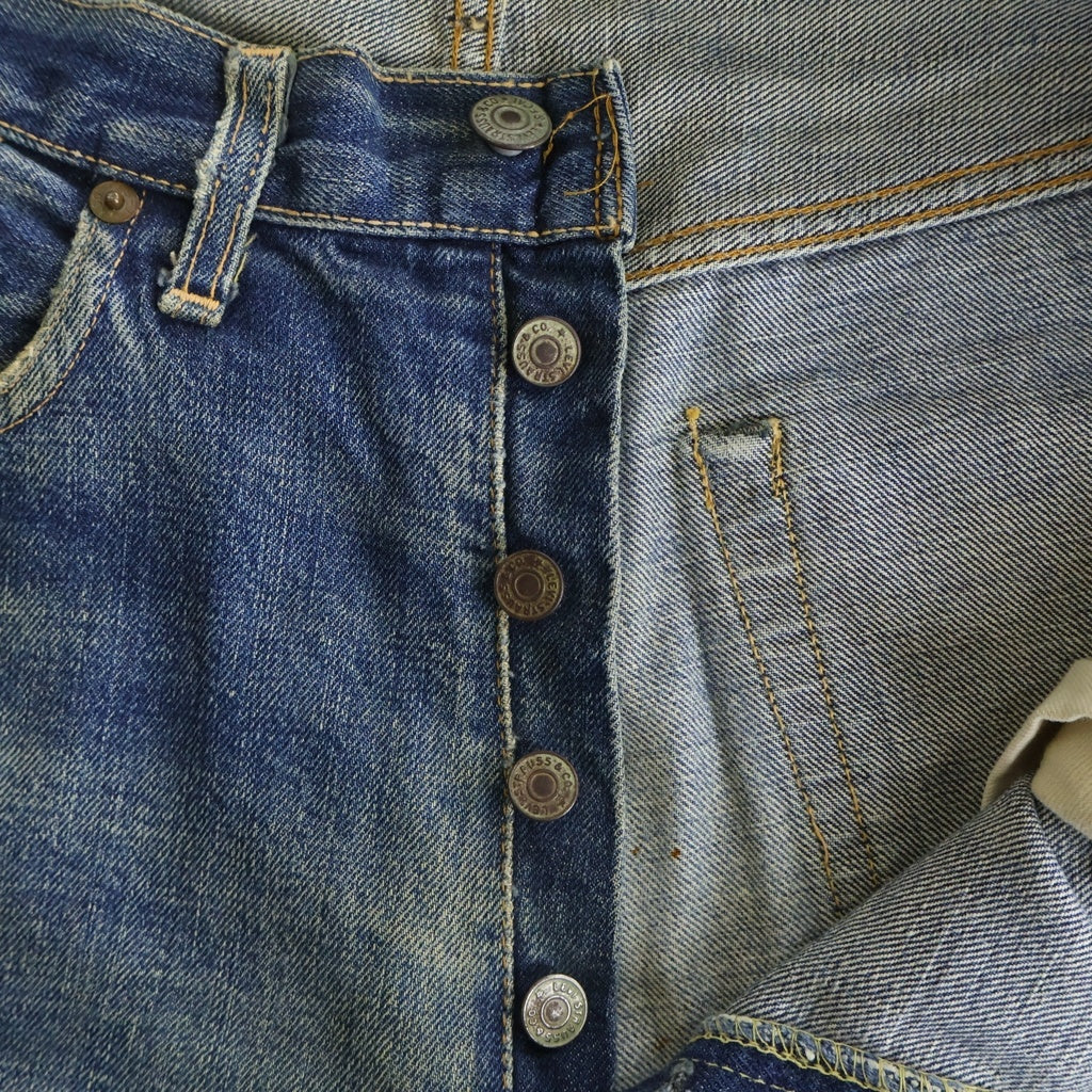 Levi's(リーバイス) 70S 501 BIG E 後期 ボタン裏刻印2 並行ステッチ 足長R デニムパンツ インディゴ