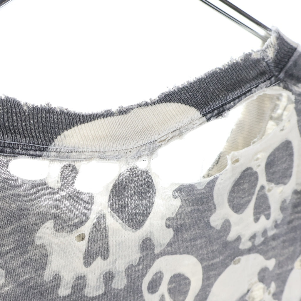 VINTAGE(ヴィンテージ) 90S SON OF SKULLS LIQUID BLUE スカル 両面プリント半袖カットソーTシャツ ブラック