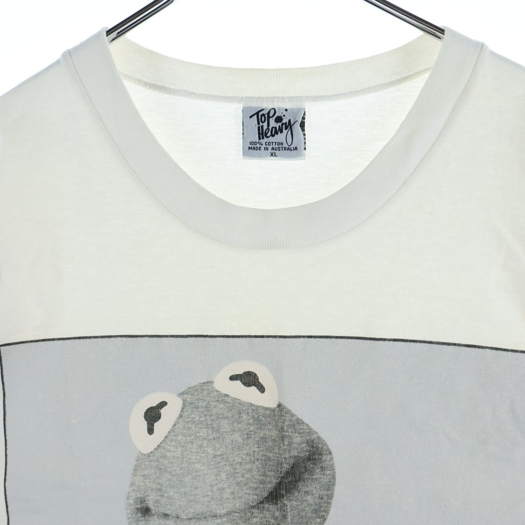 VINTAGE(ヴィンテージ) 90S KERMIT CLEIN UNDER WHERE カーミット クライン パロディ 半袖Tシャツ カットソー ホワイト
