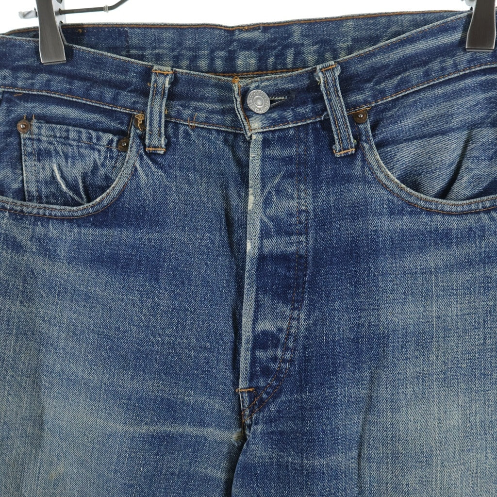 Levi's(リーバイス) 70S 501 BIG E 後期 不均等V 足長R ボタン裏刻印8 並行ステッチ デニムパンツ インディゴ