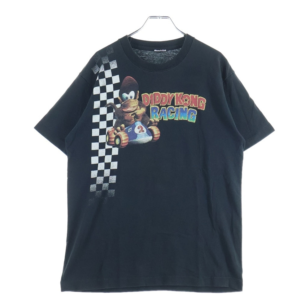 VINTAGE(ヴィンテージ) 90S DIDDY KONG RACING NINTENDO 64 TEE ディディーコングレーシング 両面プリント半袖カットソーTシャツ ブラック