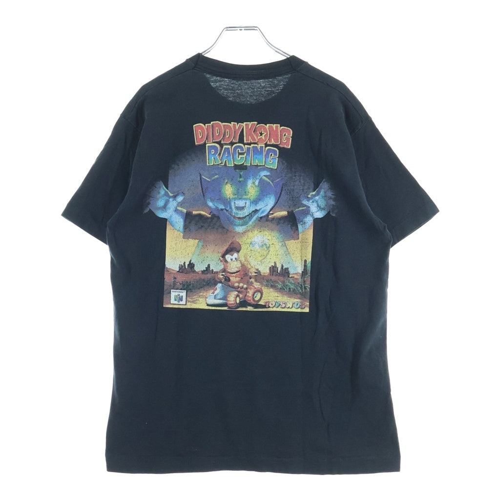 VINTAGE(ヴィンテージ) 90S DIDDY KONG RACING NINTENDO 64 TEE ディディーコングレーシング 両面プリント半袖カットソーTシャツ ブラック