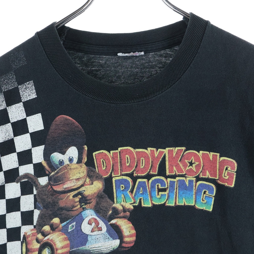 VINTAGE(ヴィンテージ) 90S DIDDY KONG RACING NINTENDO 64 TEE ディディーコングレーシング 両面プリント半袖カットソーTシャツ ブラック