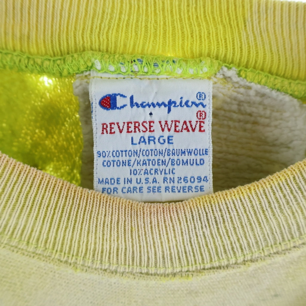 CHAMPION(チャンピオン) 90S REVERSE WEAVE CHEMICAL WASH SWEAT リバースウィーブ ケミカルウォッシュ スウェット ライトグリーン