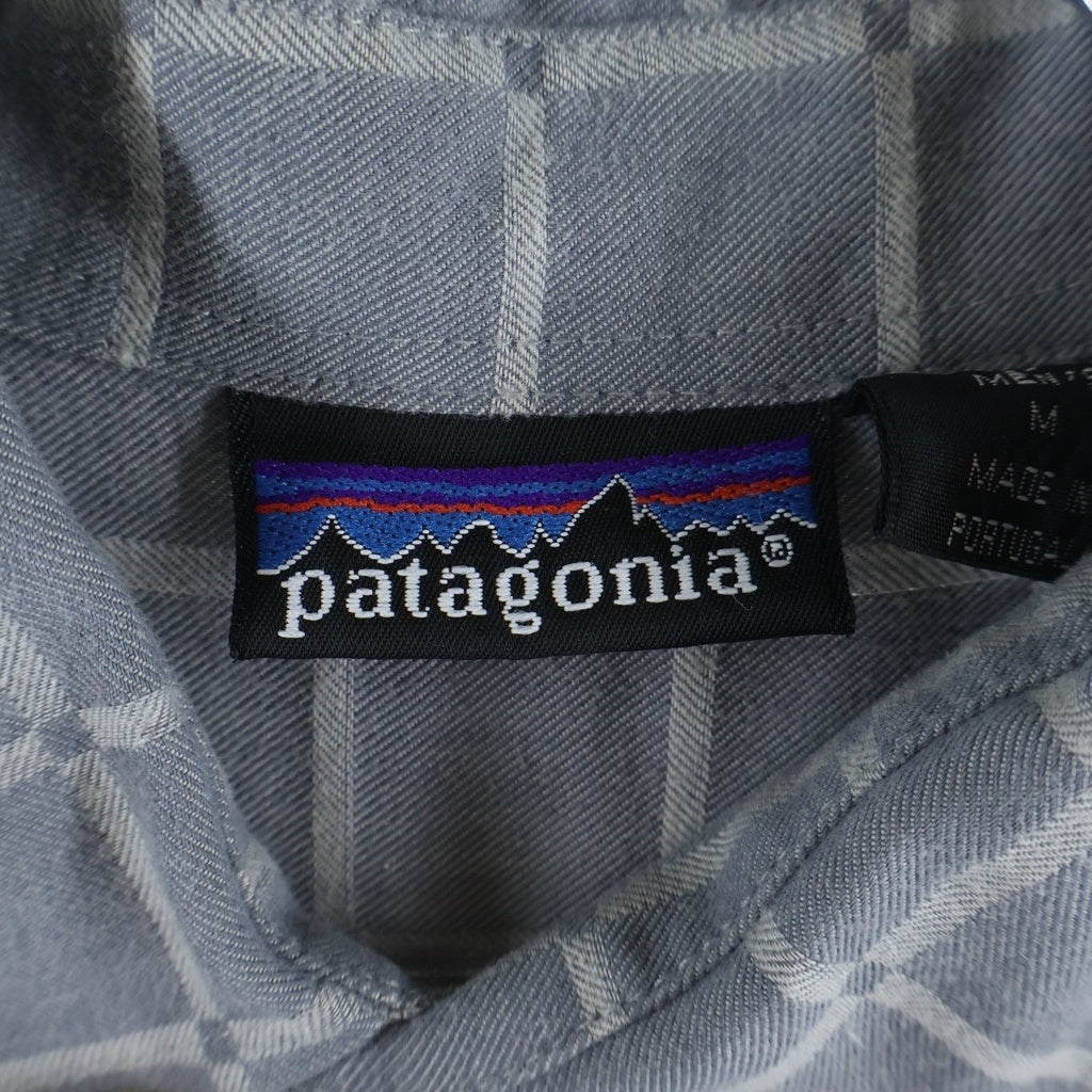 PATAGONIA(パタゴニア) 90S VINTAGE WINDOWPANE FLANNEL SHIRT フランネル長袖シャツ グレー
