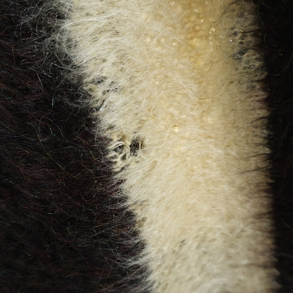 VINTAGE(ヴィンテージ) 50-60S SEARS WOOL MOHAIR CARDIGAN ウール モヘア カーディガン ブラック/ホワイト