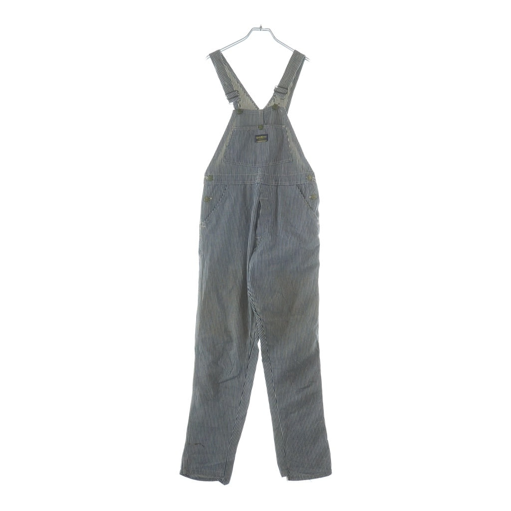 OSHKOSH(オシュコシュ) 60-70S VINTAGE HICKORY STRIPE OVERALL ヴィンテージ ボタン裏刻印15 ヒッコリー ストライプ オーバーオール ホワイト/ネイビー -