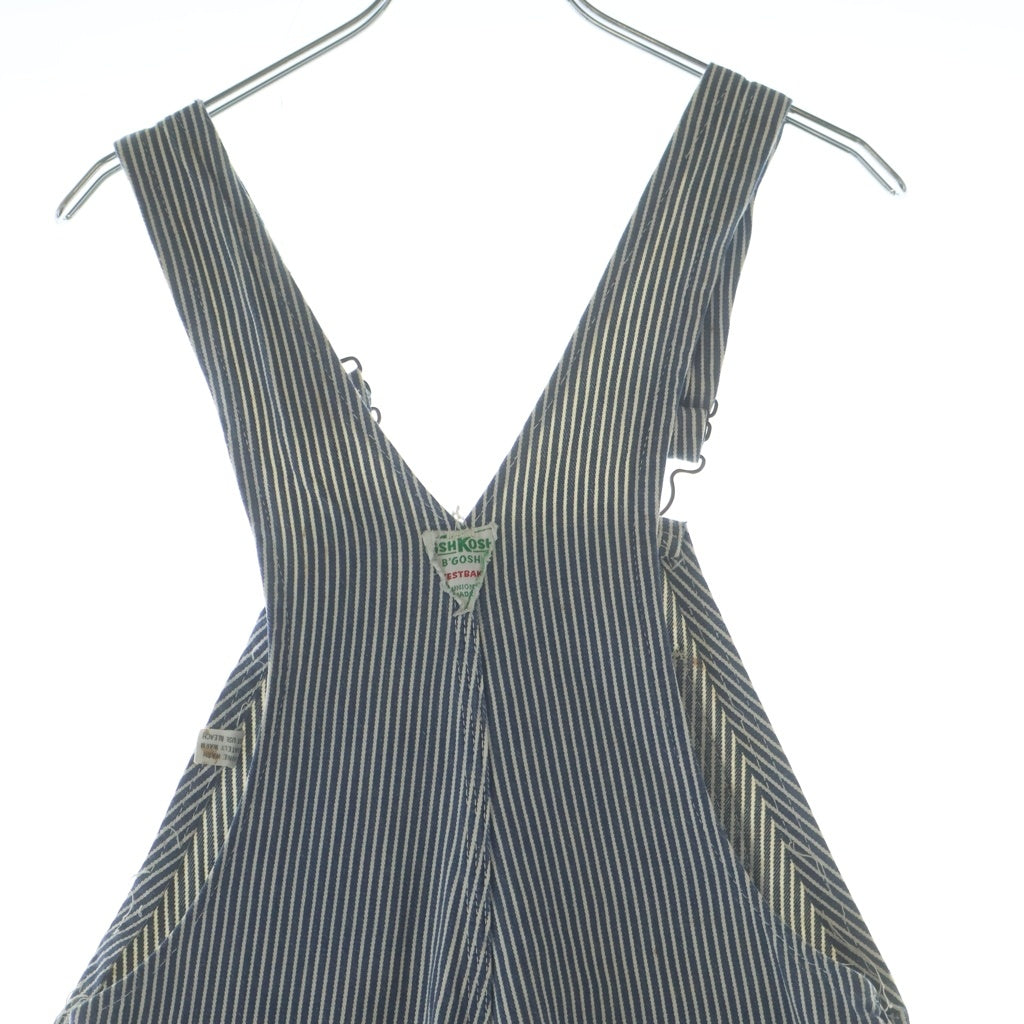 OSHKOSH(オシュコシュ) 60-70S VINTAGE HICKORY STRIPE OVERALL ヴィンテージ ボタン裏刻印15 ヒッコリー ストライプ オーバーオール ホワイト/ネイビー -