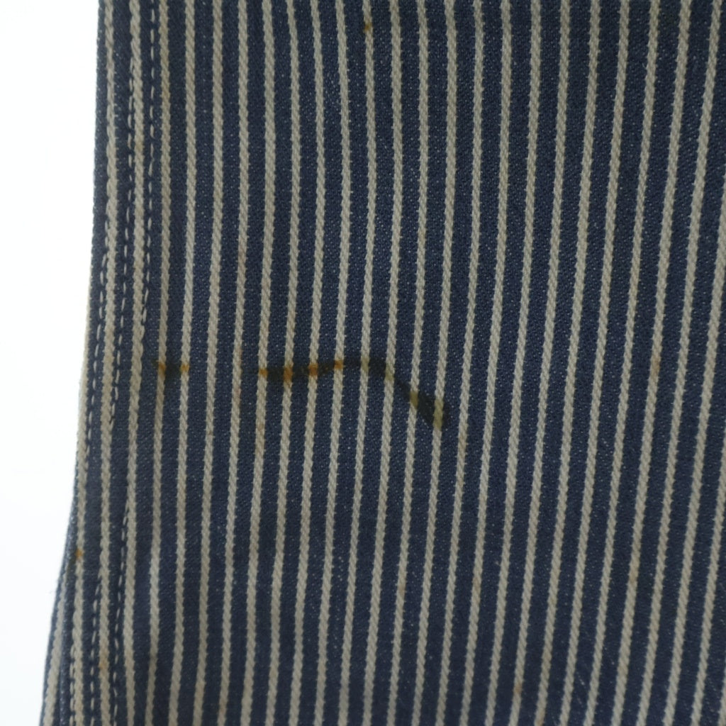 OSHKOSH(オシュコシュ) 60-70S VINTAGE HICKORY STRIPE OVERALL ヴィンテージ ボタン裏刻印15 ヒッコリー ストライプ オーバーオール ホワイト/ネイビー -
