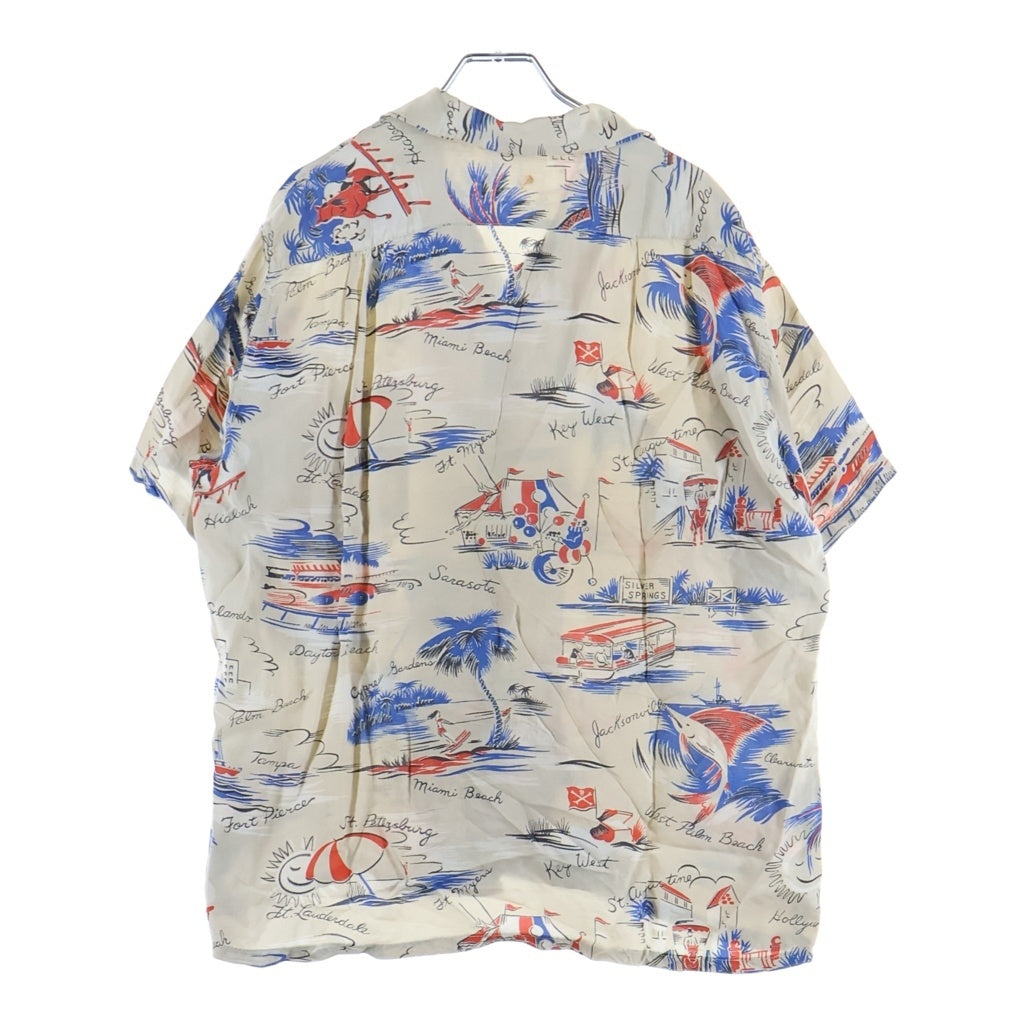 VINTAGE(ヴィンテージ) 50S ROYAL PALM RAYON HAWAIIAN S/S SHIRT レーヨン ハワイアン 半袖シャツ マルチカラー -