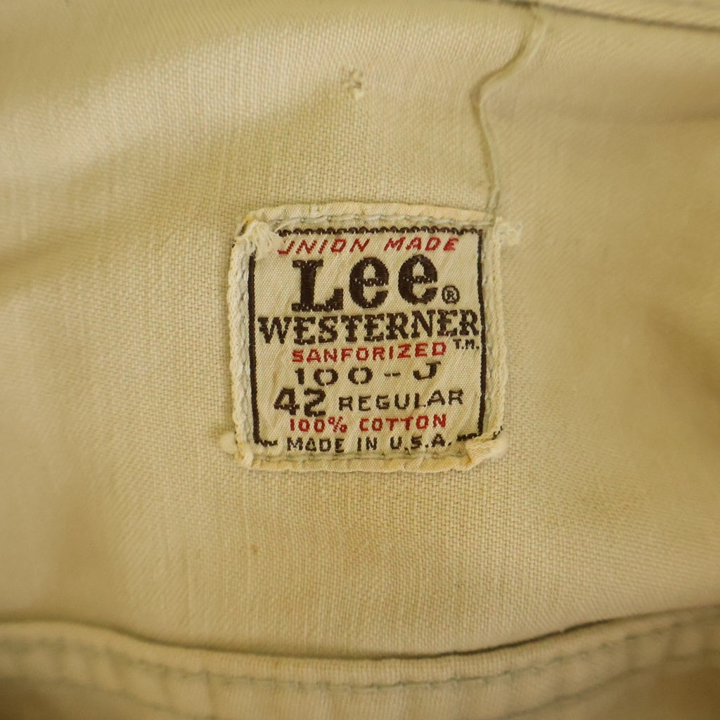 LEE(リー) 60-70S VINTAGE 100-J WESTERNER JACKET ヴィンテージ ウエスターナー ジャケット ベージュ -