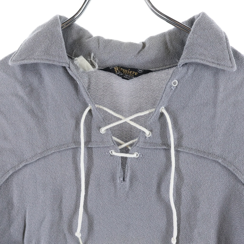 VINTAGE(ヴィンテージ) 60-70S SEARS (シアーズ) PREMIERE COLLECTION LACE UP SHIRT レースアップ 半袖シャツ グレー -