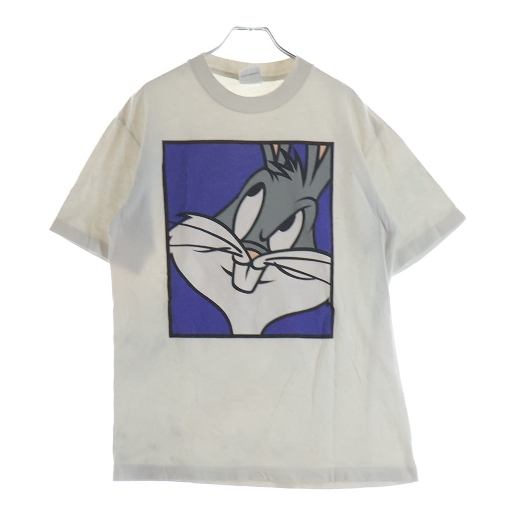 VINTAGE(ヴィンテージ) 90S LOONEY TUNES BUGS BUNNY ルーニーチューンズ 片面プリント半袖カットソーTシャツ ホワイト