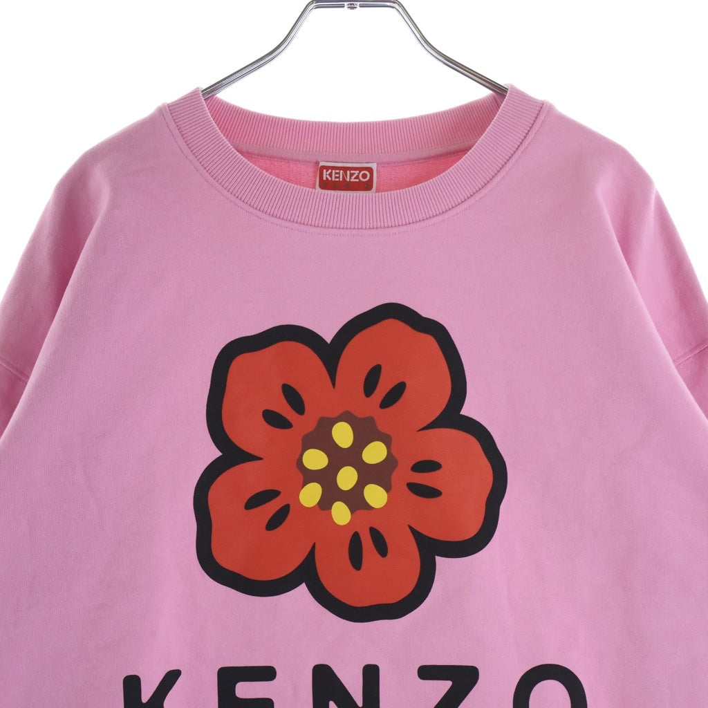 KENZO(ケンゾー) BOKE FLOWER SWEATSHIRT ボークフラワースウェット クルーネック長袖スウェット ピンク FC62SW0114ME レディース